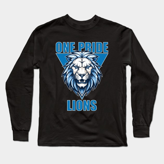 Detroit Lions Long Sleeve T-Shirt by vectrus